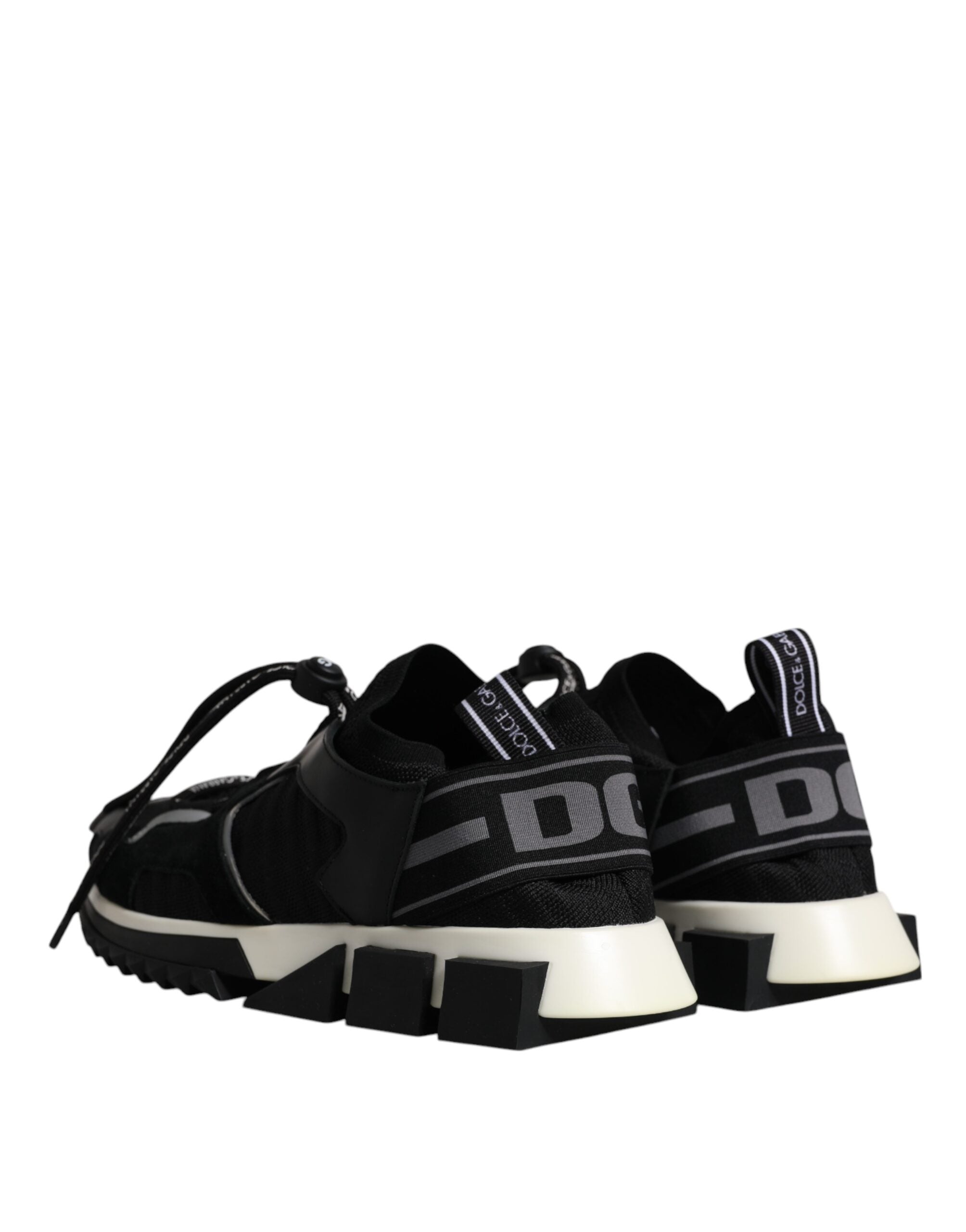 Black White Logo Sorrento Mens Sneakers Shoes - ventzia