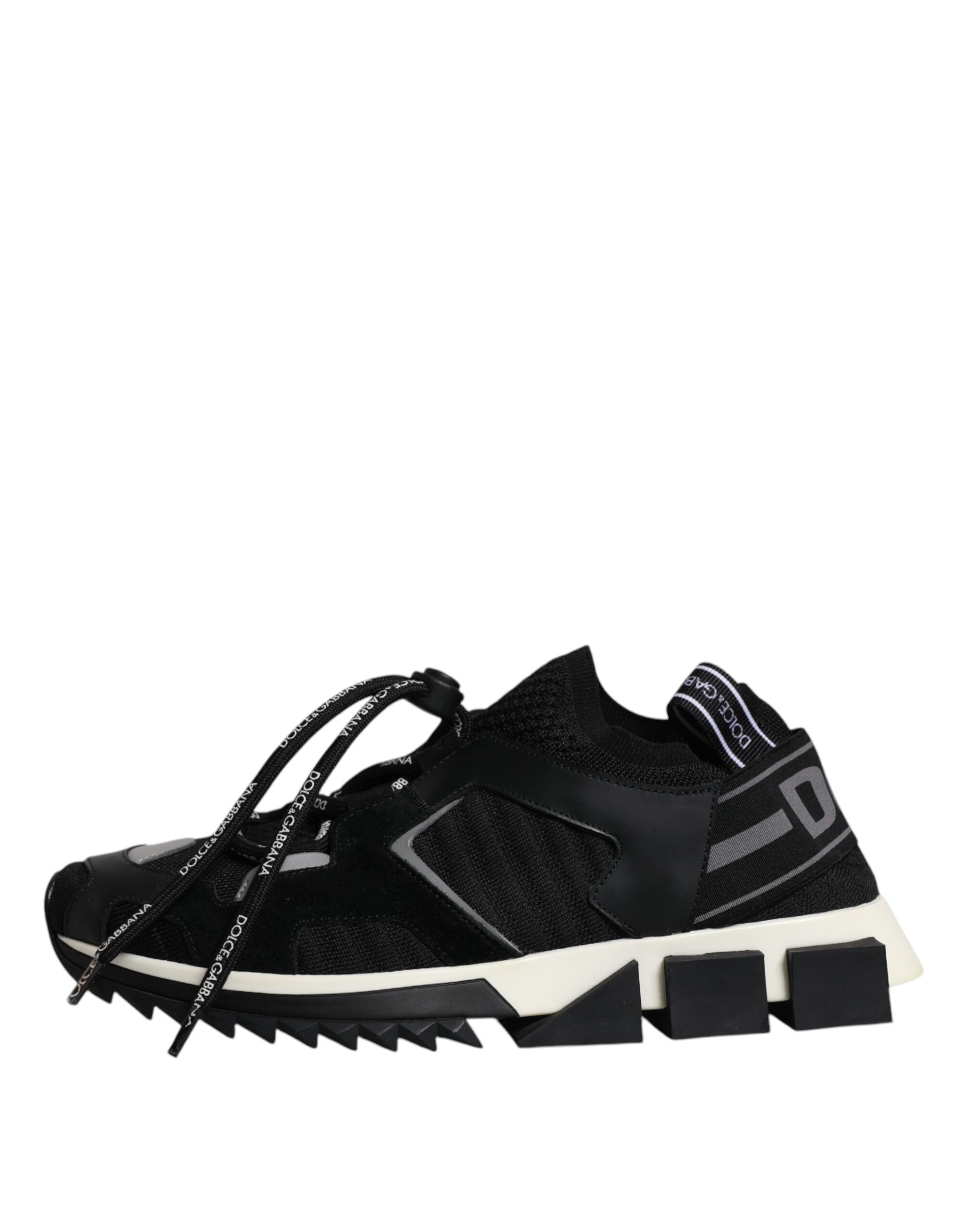 Black White Logo Sorrento Mens Sneakers Shoes - ventzia