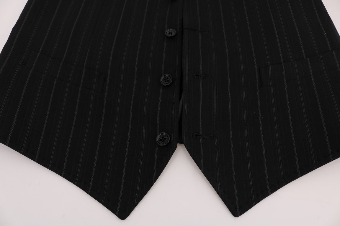 Elegant Striped Vest Waistcoat - ventzia