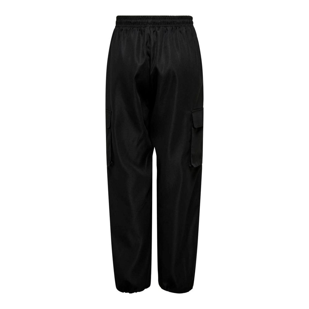Black Cotton Cargo Pants - ventzia