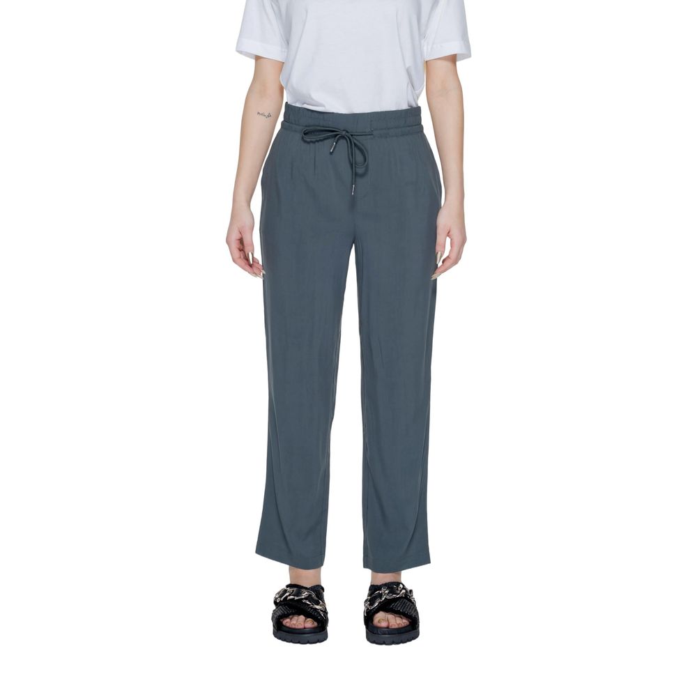 Green Viscose Casual Pants - ventzia