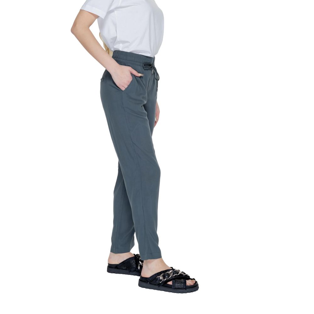 Green Viscose Casual Pants - ventzia