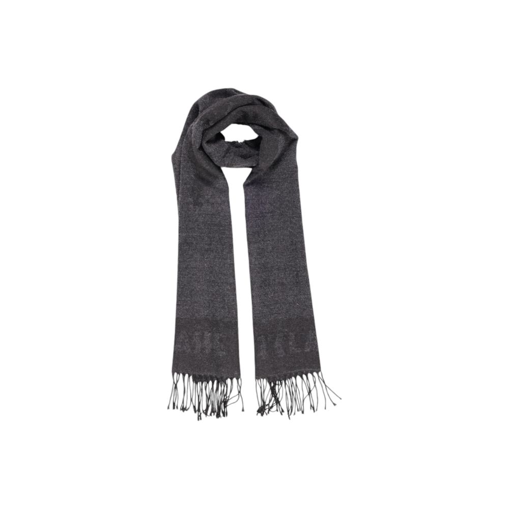 Gray Viscose Scarf - ventzia