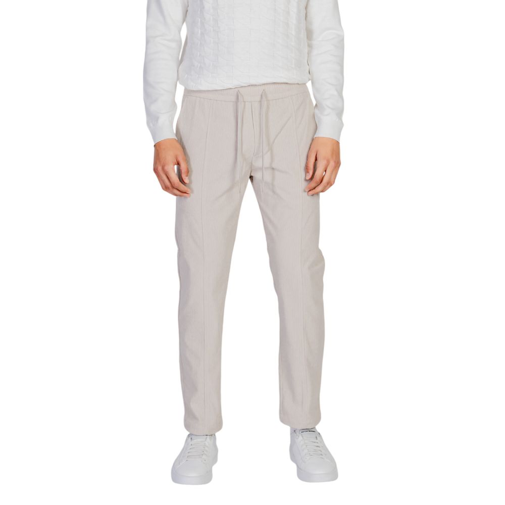 Beige Polyester Pant - ventzia