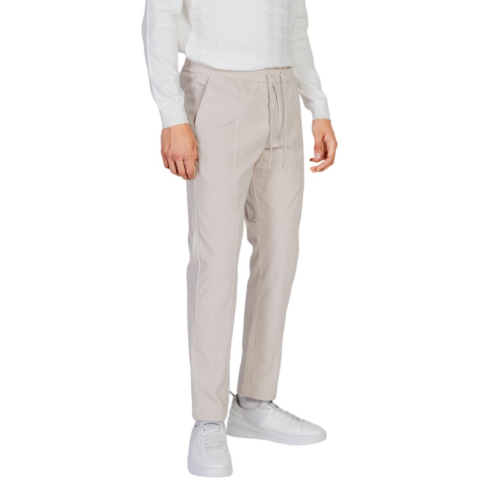 Beige Polyester Pant - ventzia