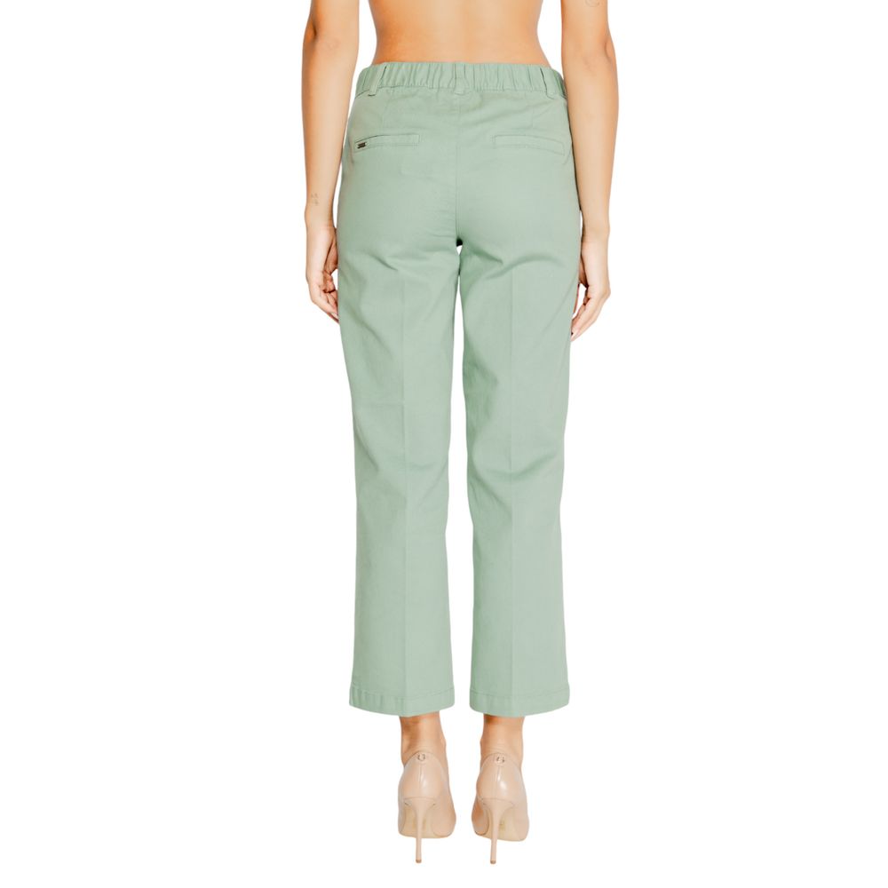 Turquoise Cotton Chino Pants - ventzia