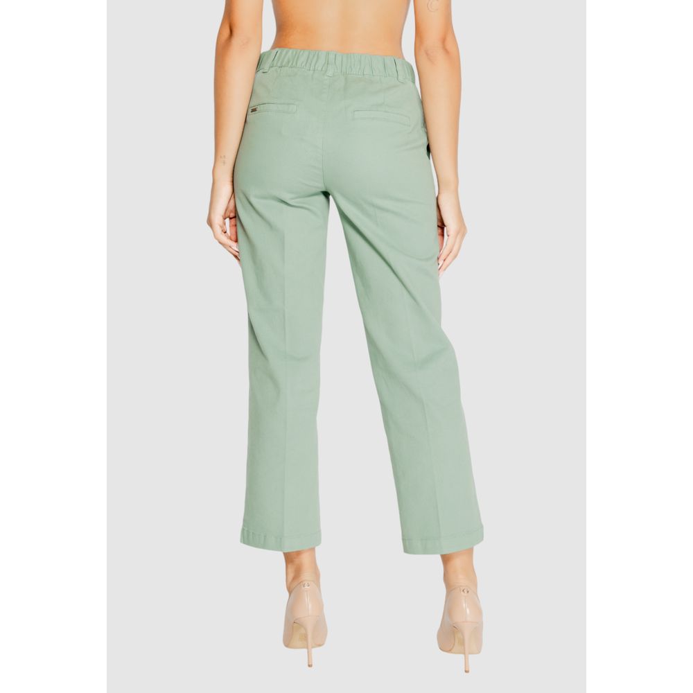 Turquoise Cotton Chino Pants - ventzia
