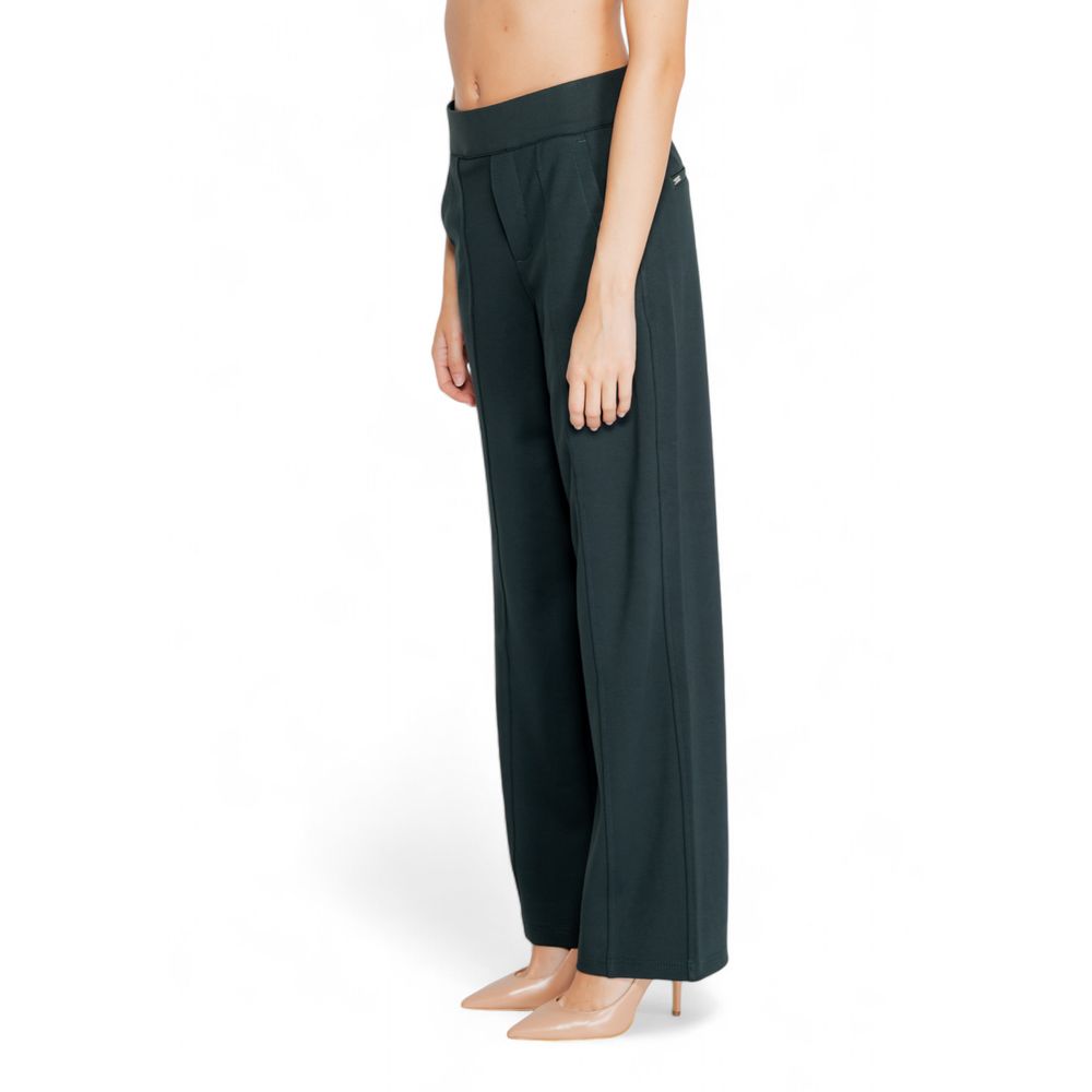 Green Viscose Flared Pants - ventzia