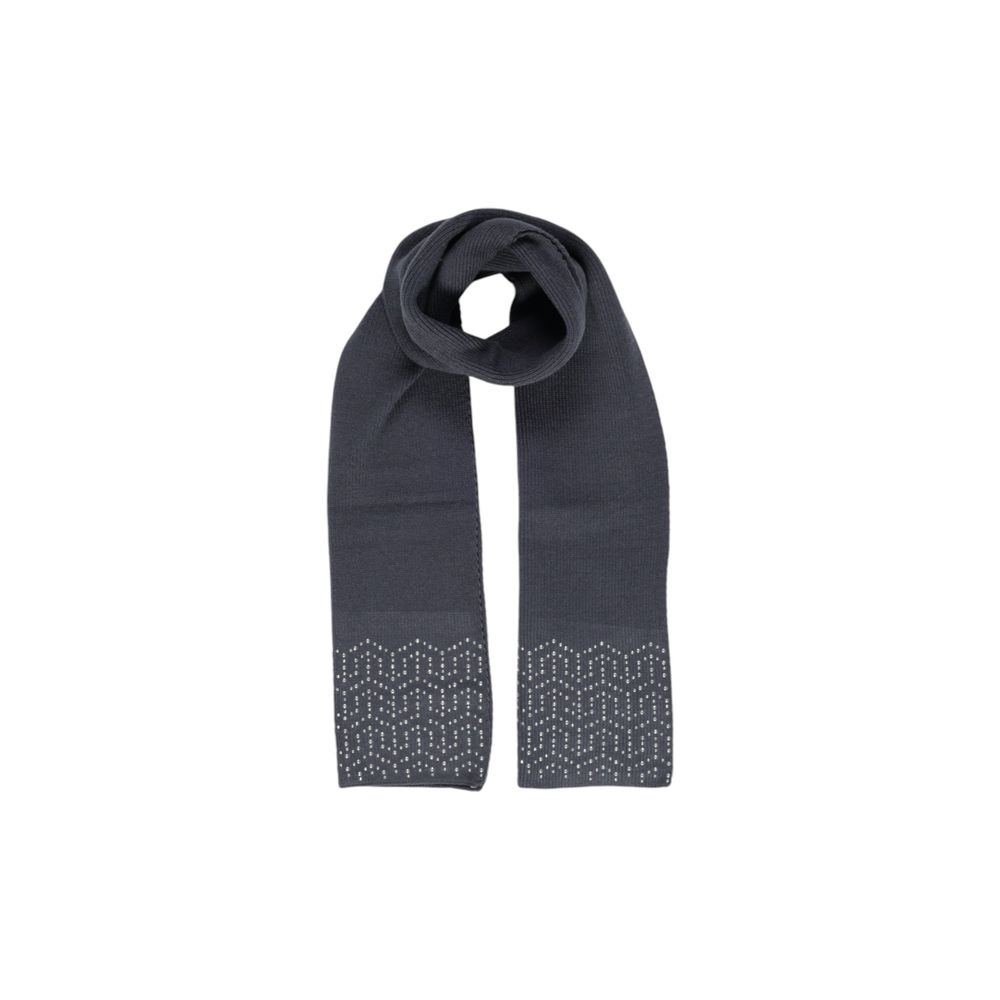 Gray Polyester Scarf - ventzia