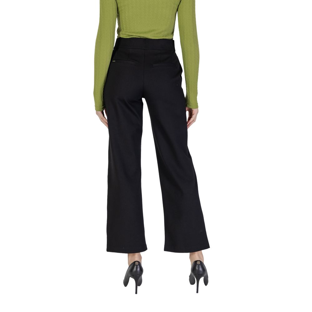 Black Viscose Casual Pants - ventzia