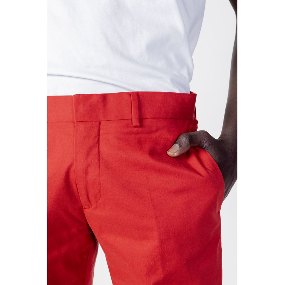 Red Cotton Pant - ventzia