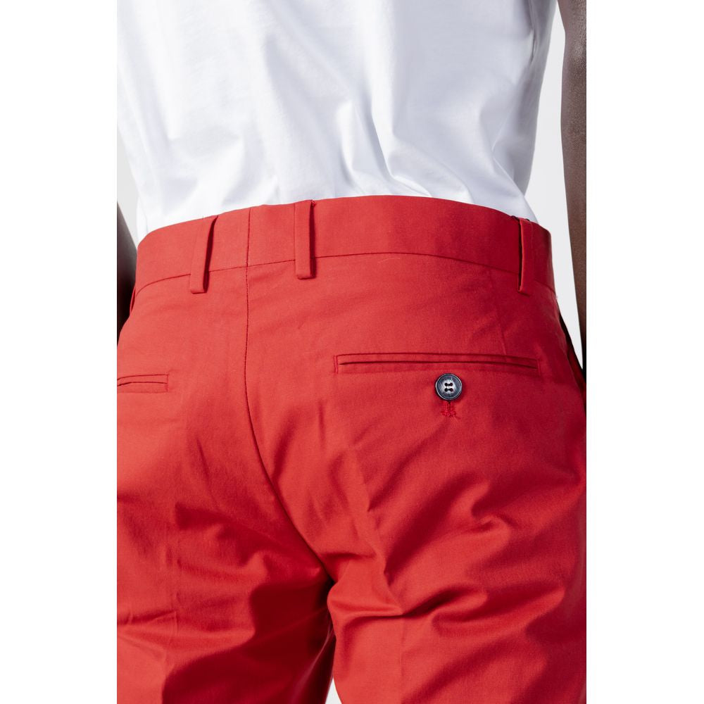 Red Cotton Pant - ventzia