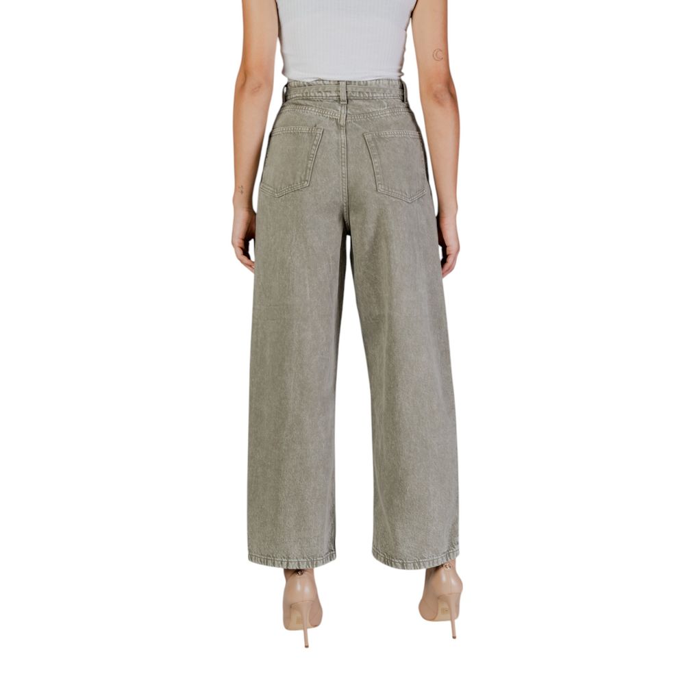Green Cotton Bootcut Jean - ventzia