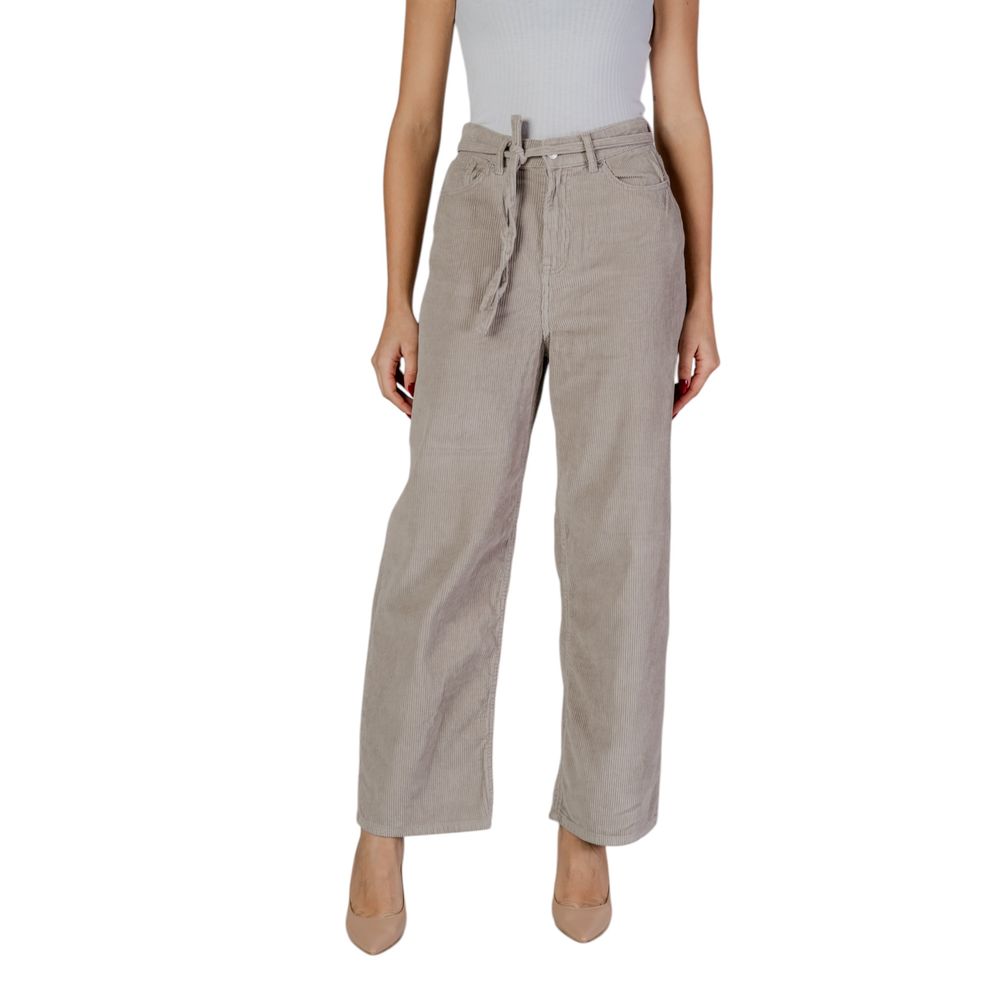 Beige Cotton Pant - ventzia