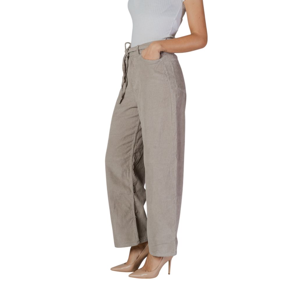 Beige Cotton Pant - ventzia