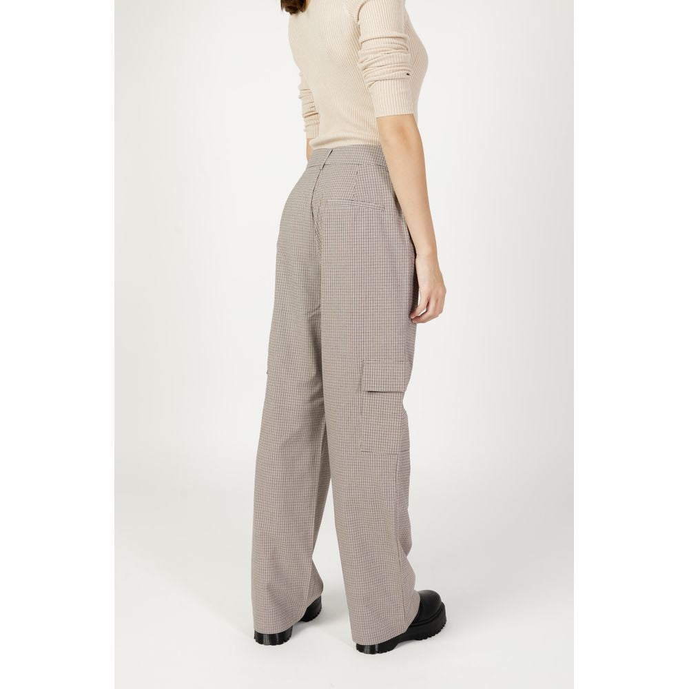 Beige Polyester Pant - ventzia