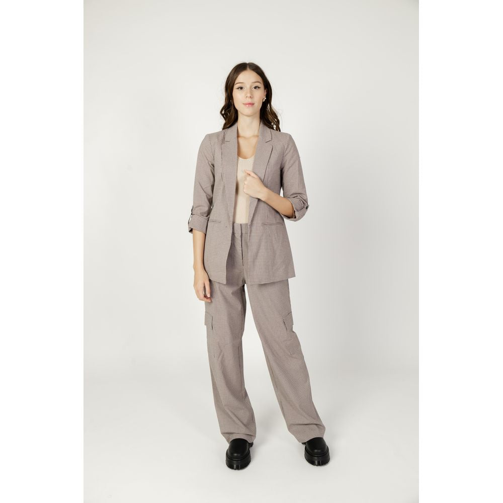Beige Polyester Pant - ventzia