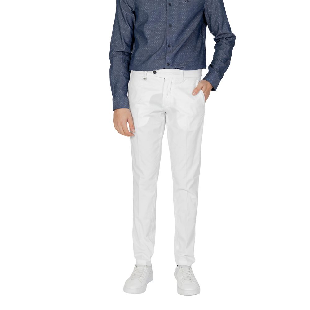 Cream Cotton Skinny Pant - ventzia