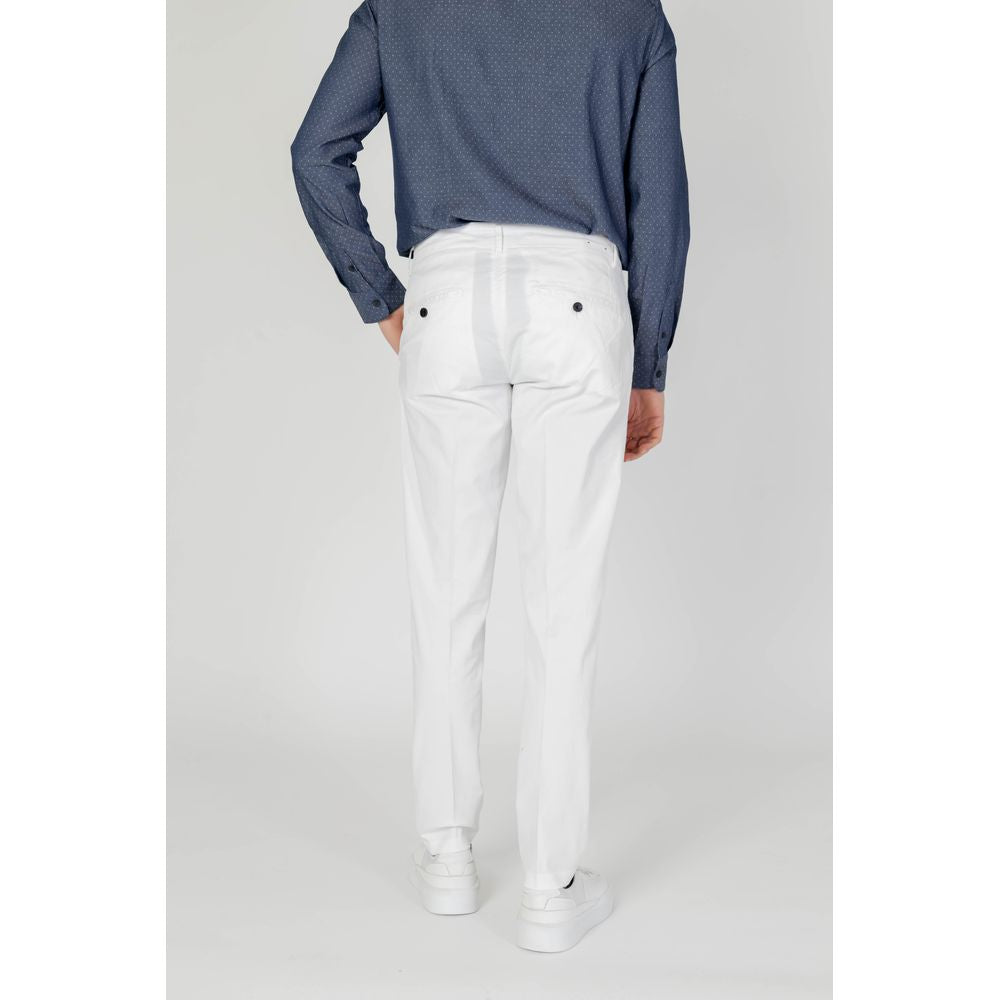 Cream Cotton Skinny Pant - ventzia
