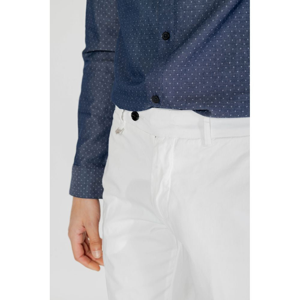 Cream Cotton Skinny Pant - ventzia