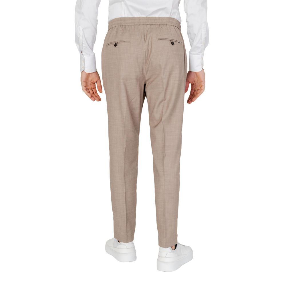 Beige Polyester Pant - ventzia
