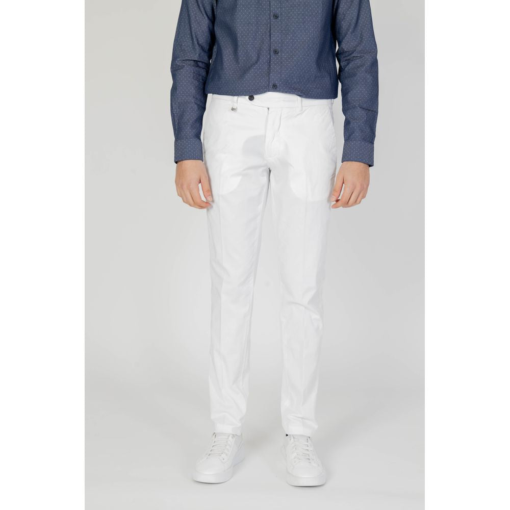 Cream Cotton Skinny Pant - ventzia