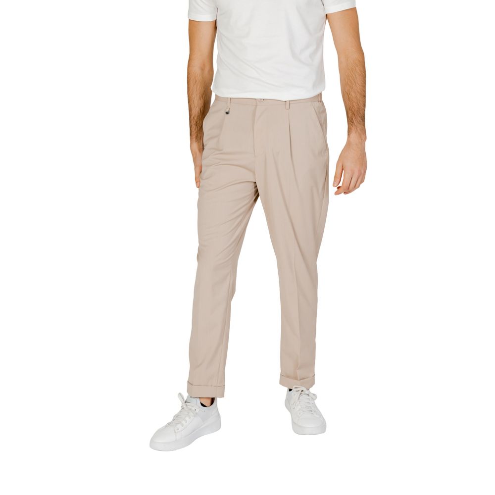 Beige Polyester Pant - ventzia