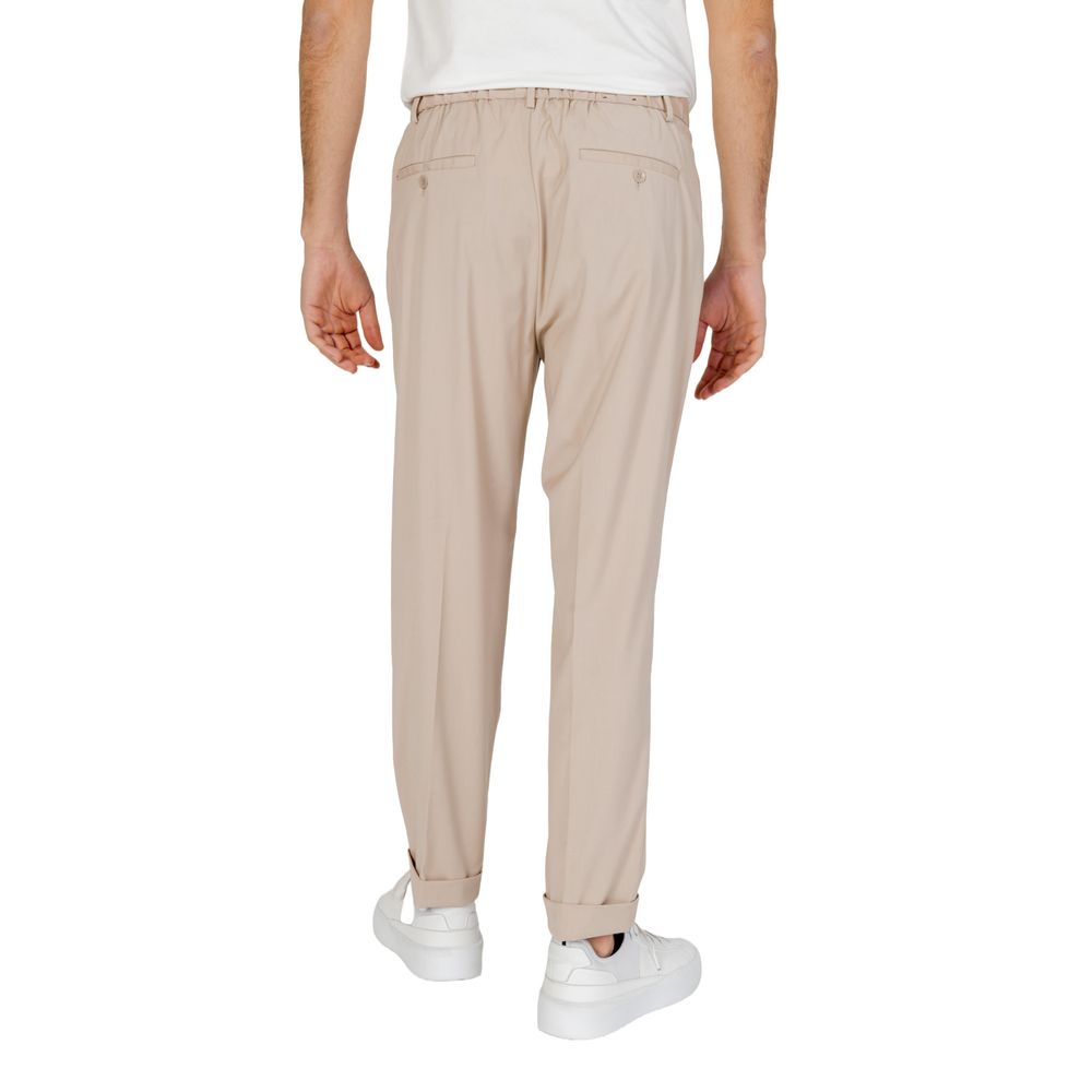 Beige Polyester Pant - ventzia
