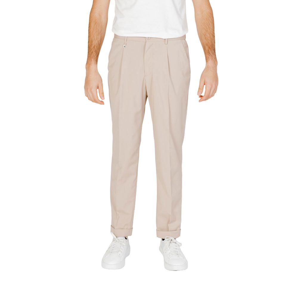 Beige Polyester Pant - ventzia