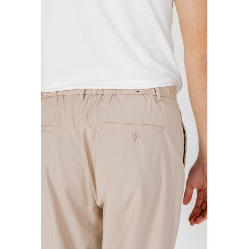 Beige Polyester Pant - ventzia