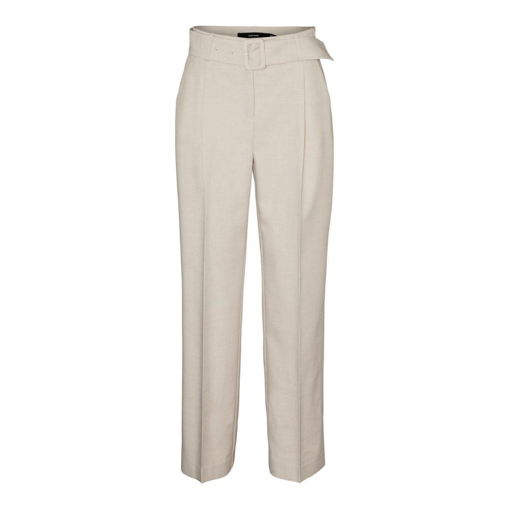 Gray Polyester Casual Pants