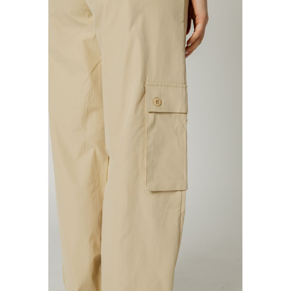 Beige Cotton Pant - ventzia