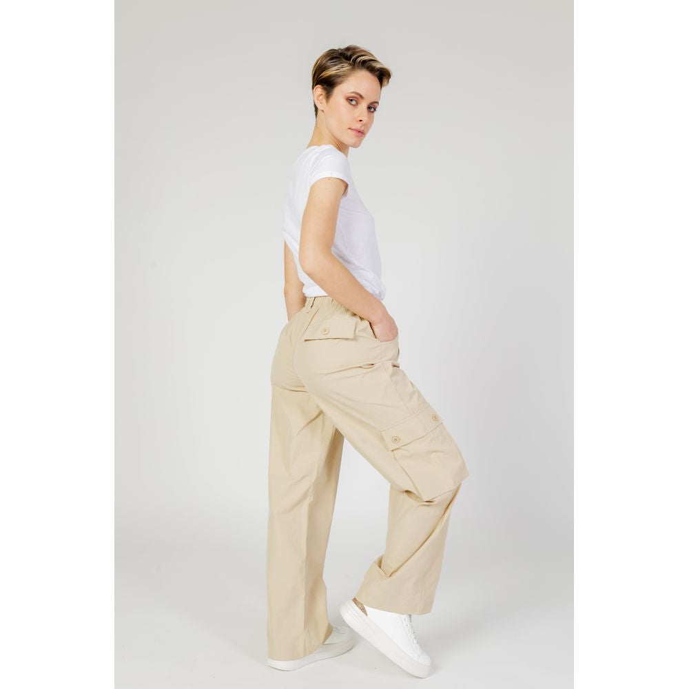Beige Cotton Pant - ventzia