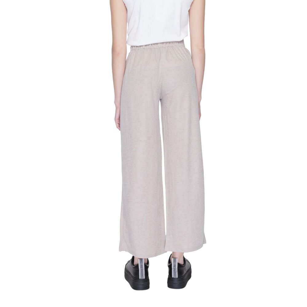 Gray Viscose Casual Pants - ventzia