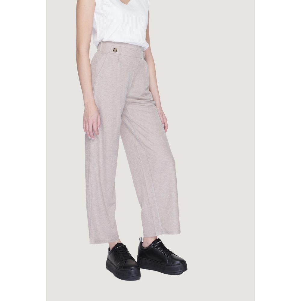 Gray Viscose Casual Pants - ventzia