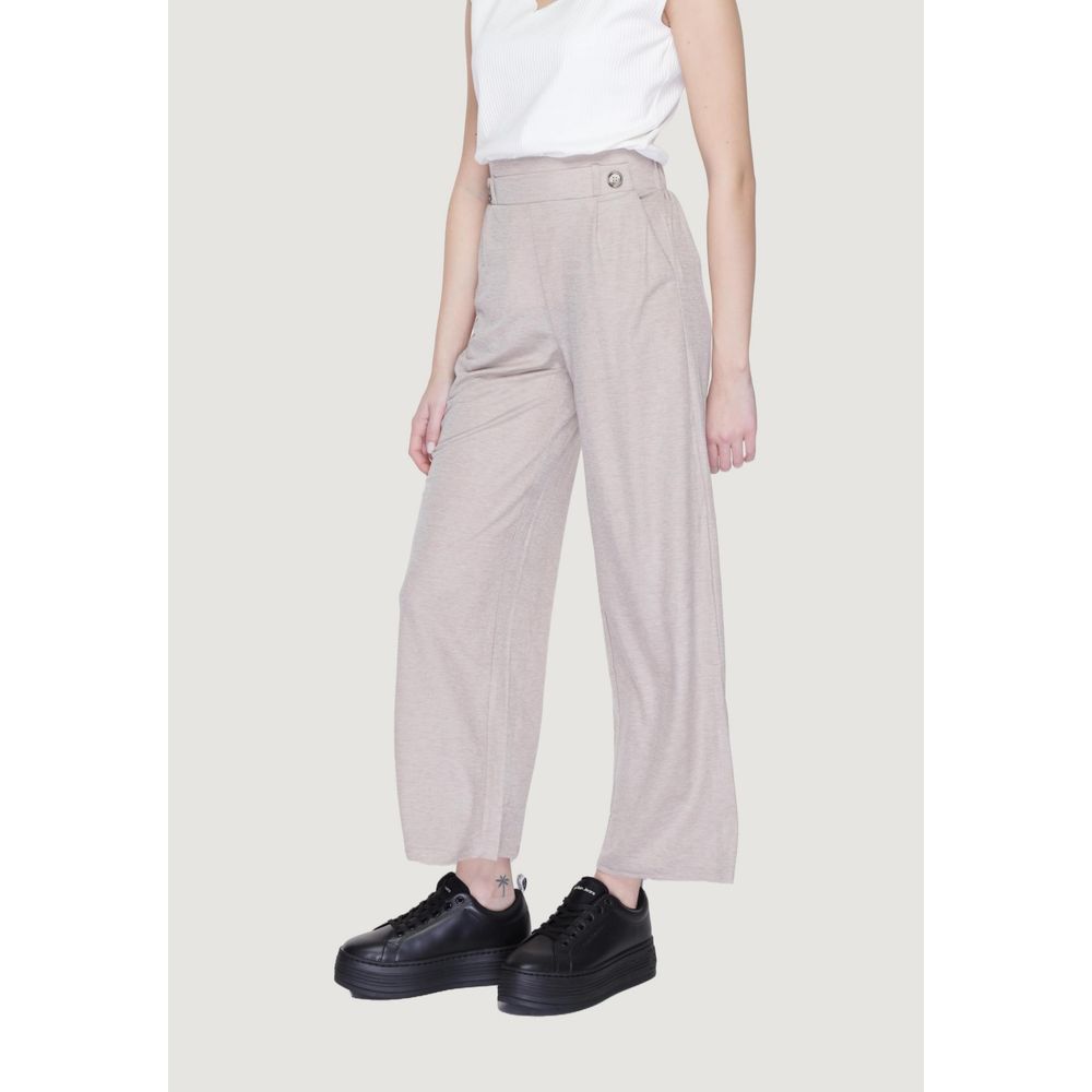 Gray Viscose Casual Pants - ventzia