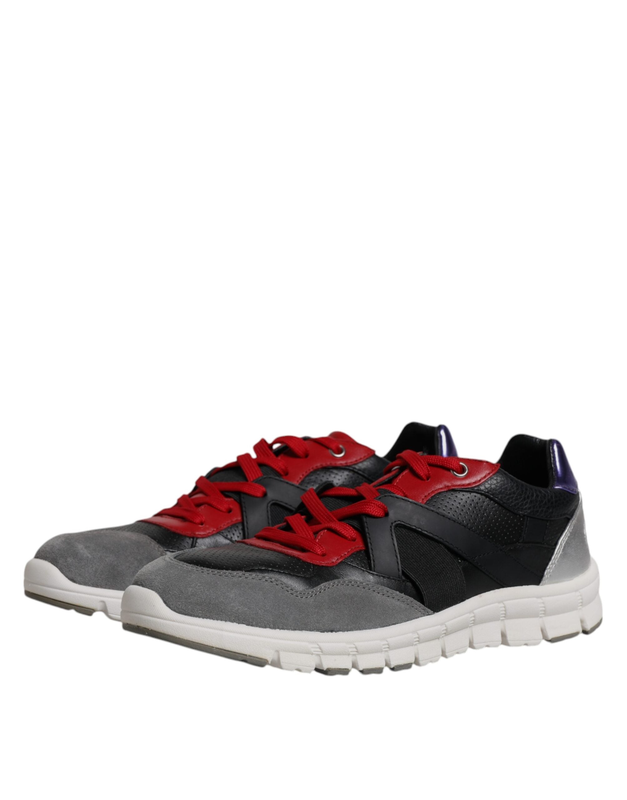 Multicolor Leather Suede Low Top Sneakers Shoes - ventzia
