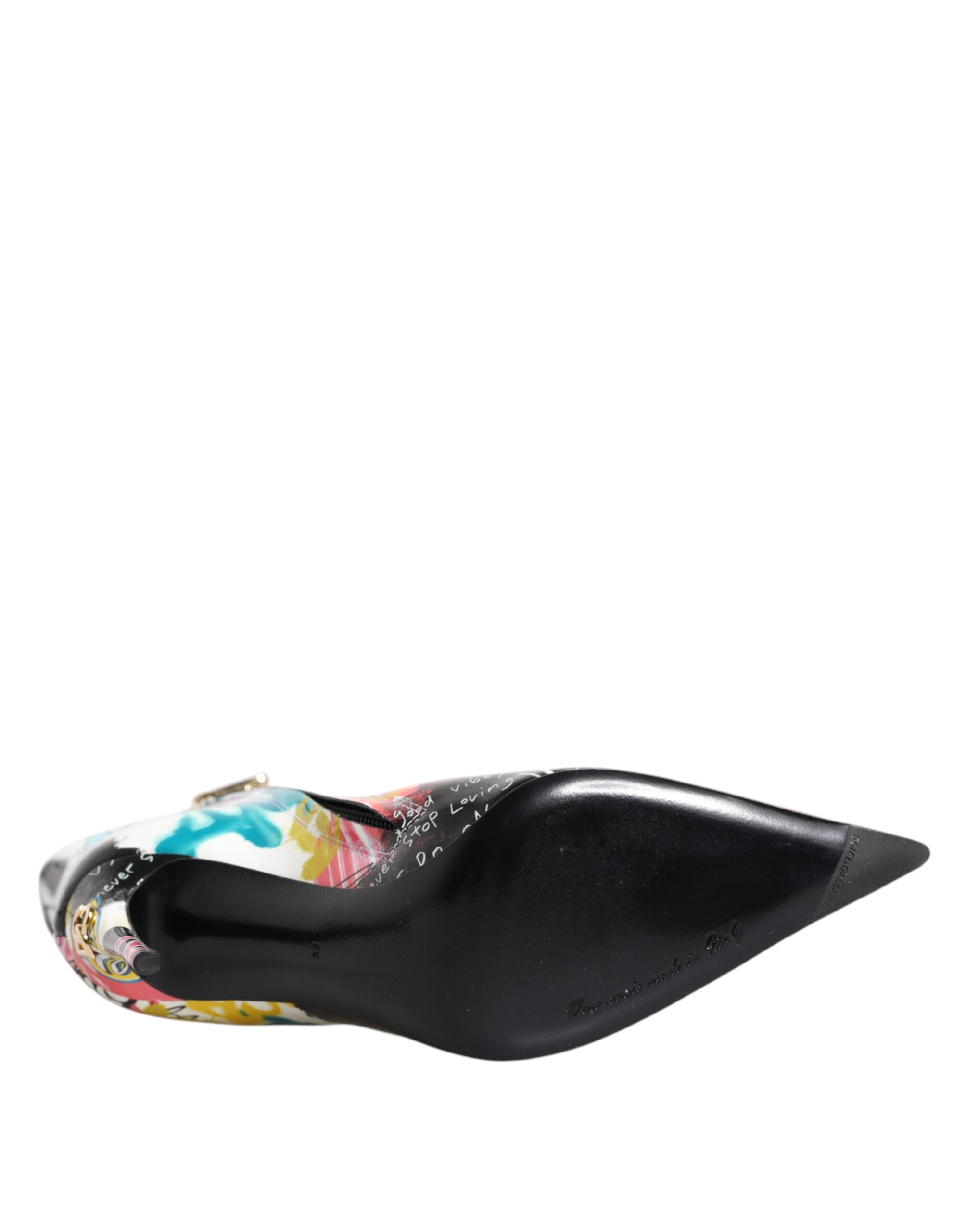 Multicolor Graffiti Keira Mid Calf Boots Shoes - ventzia