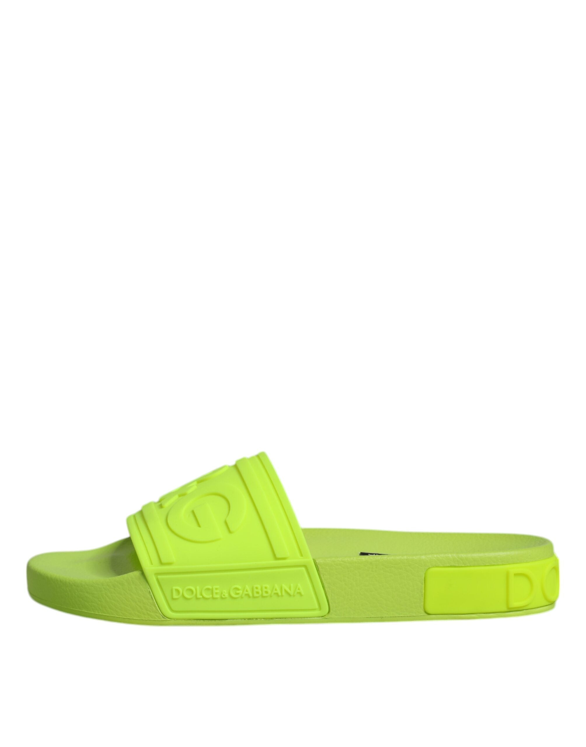Green Rubber Slides Sandals Beachwear Shoes - ventzia