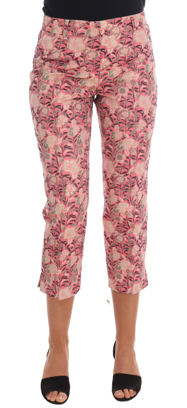 Elegant Floral Brocade Pants - ventzia