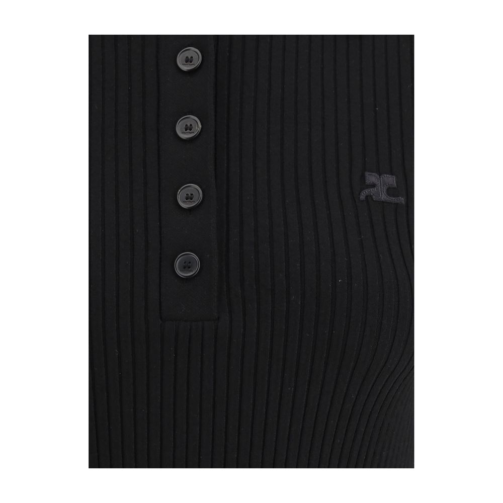 Black Viscose Polo Shirt - ventzia