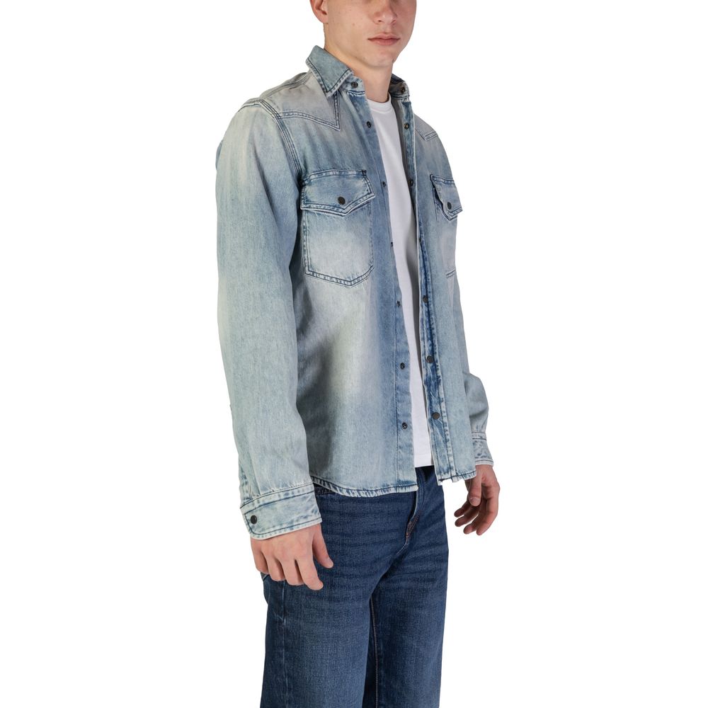 Light Blue Cotton Shirt - ventzia
