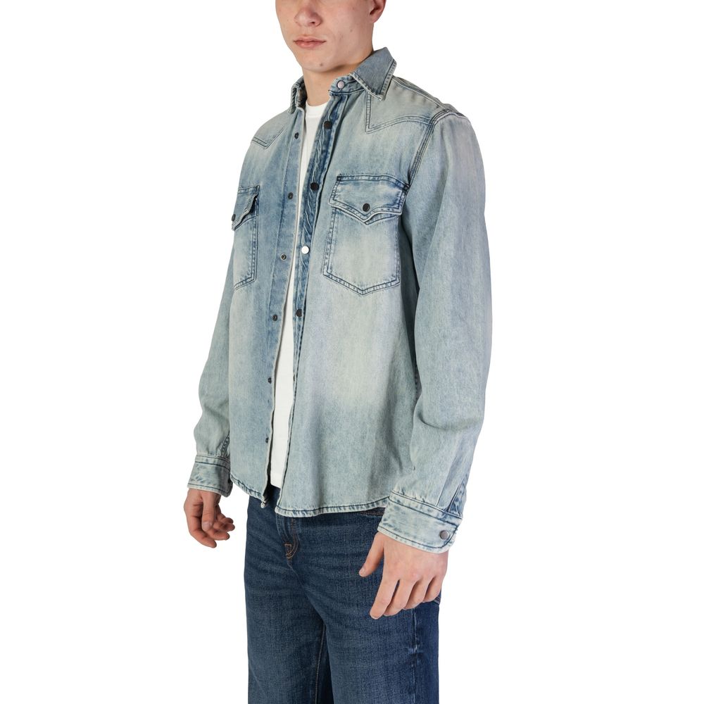 Light Blue Cotton Shirt - ventzia
