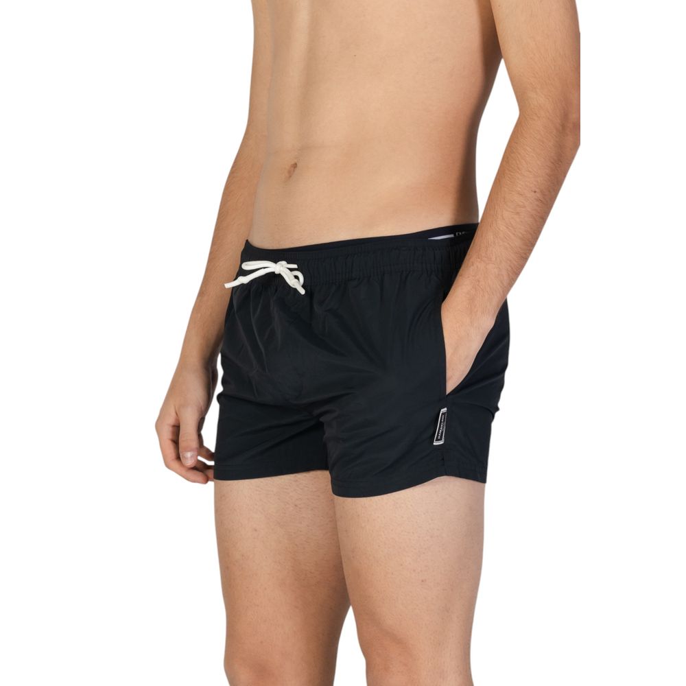 Black Polyester Swim Short - ventzia