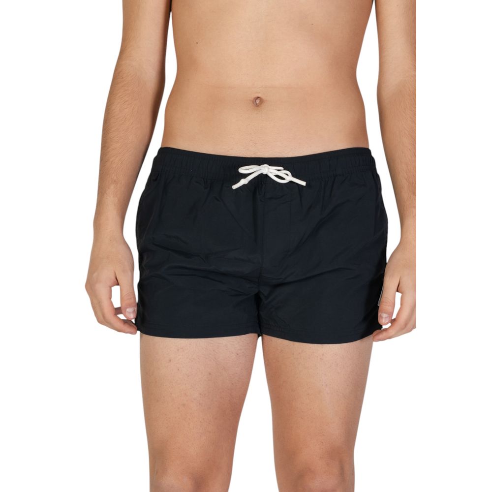Black Polyester Swim Short - ventzia