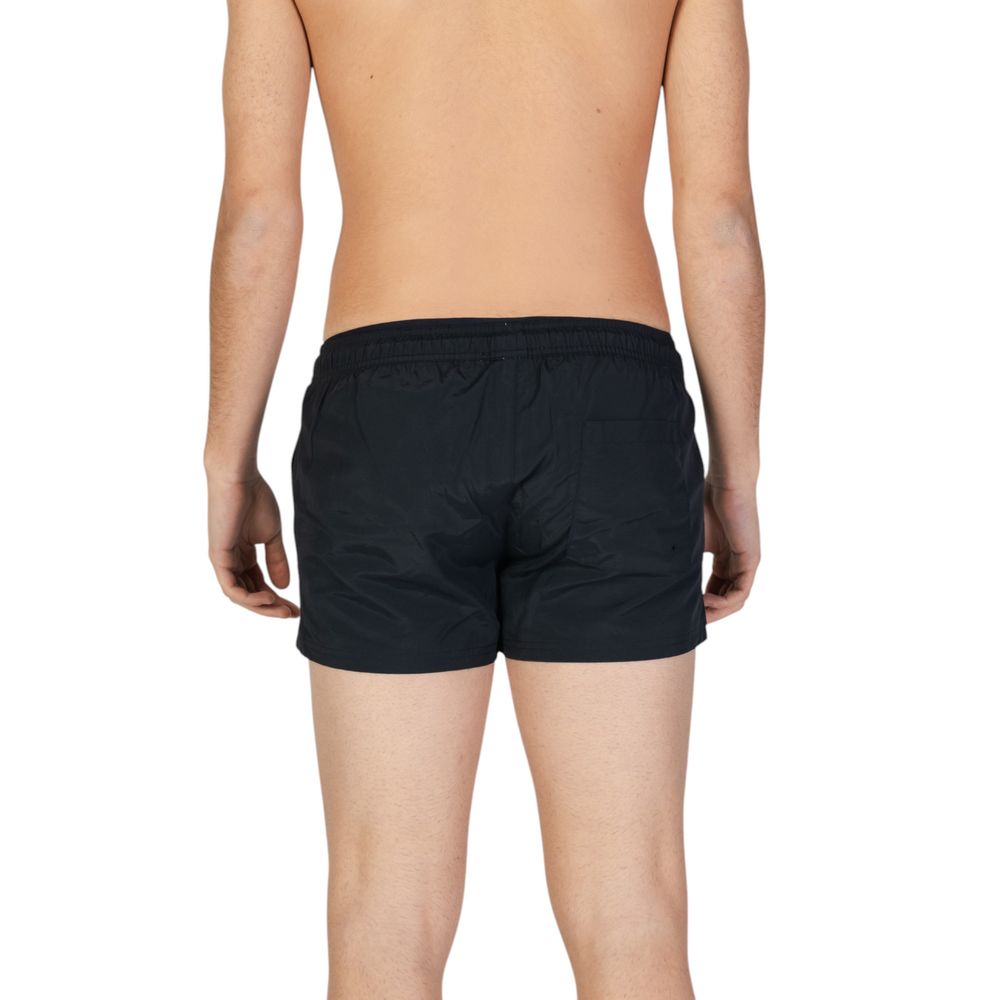 Black Polyester Swim Short - ventzia