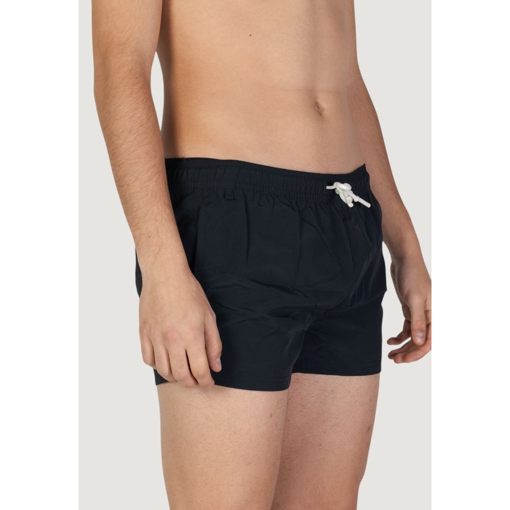 Black Polyester Swim Short - ventzia