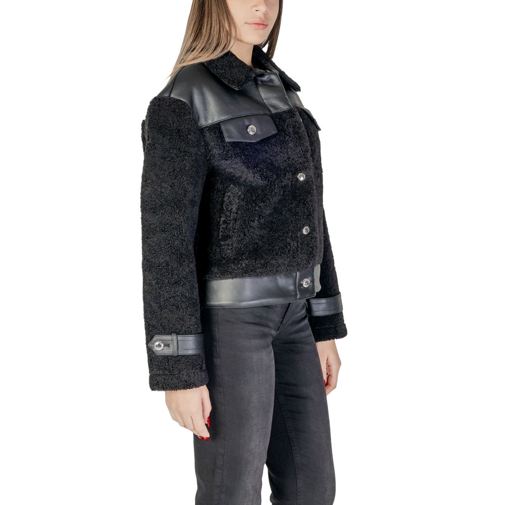Black Polyester Coat