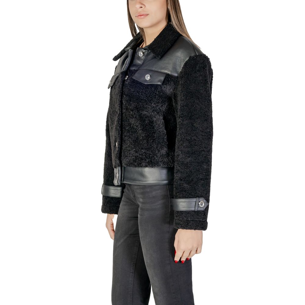 Black Polyester Coat