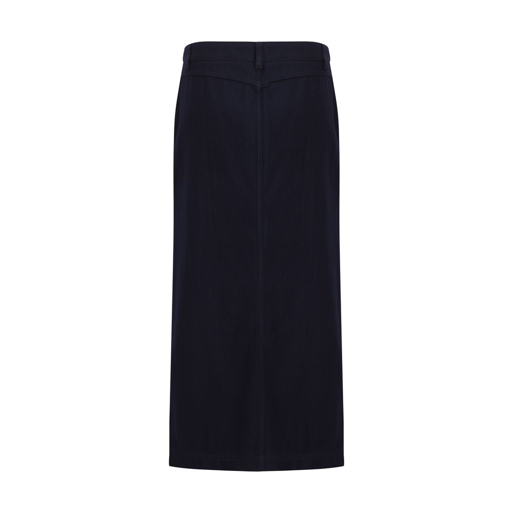 Blue Cotton Skirt - ventzia